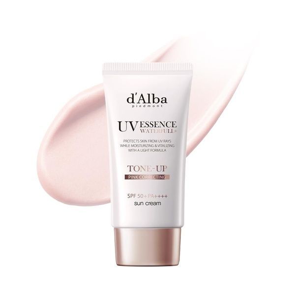 Солнцезащитный тонирующий крем с эффектом сияния d'Alba Waterfull Tone-Up Sun Cream (Pink), 50 мл  фото