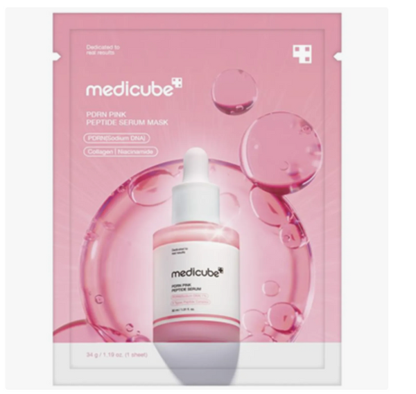 Тканинна пептидна маска з PDRN для відновлення та пружності шкіри Medicube PDRN Pink Peptide Serum Mask 1ea фото