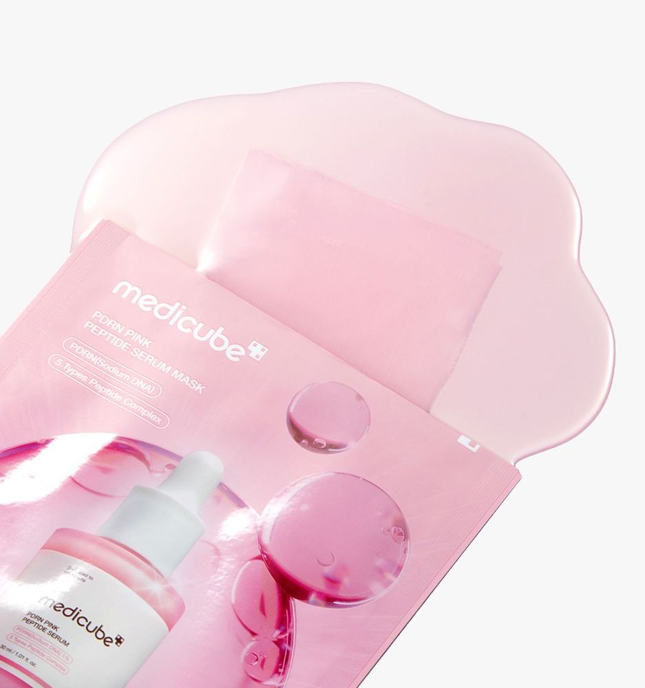 Тканинна пептидна маска з PDRN для відновлення та пружності шкіри Medicube PDRN Pink Peptide Serum Mask 1ea фото