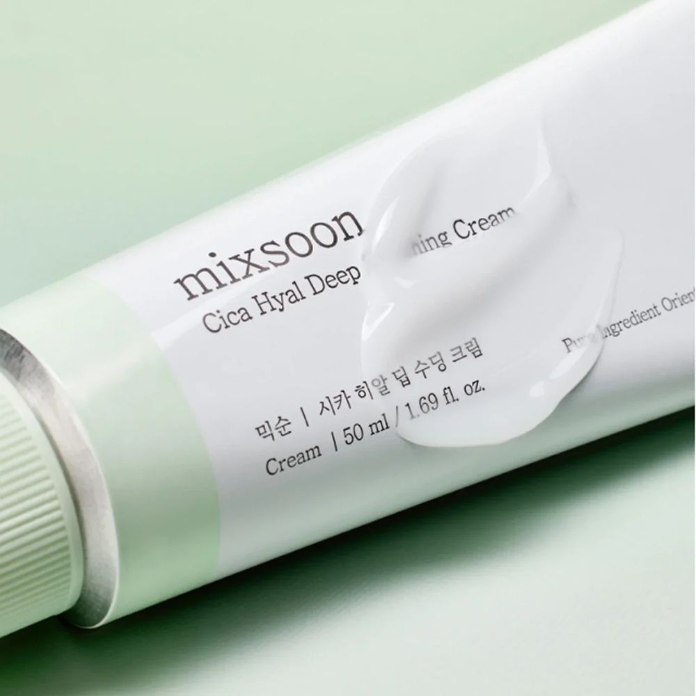 Легкий гелевий крем для зволоження та заспокоєння Mixsoon Cica Hyal Deep Soothing Cream, 50 мл фото