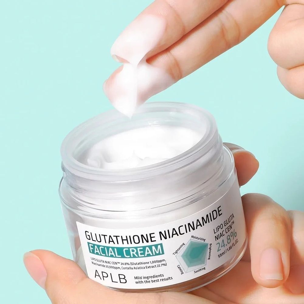 Освітлювальний крем для обличчя APLB Glutathione Niacinamide Facial Cream 55ML фото