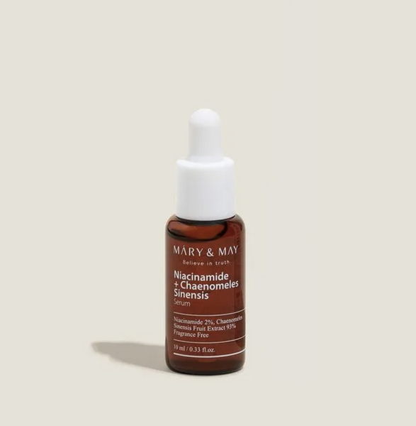 Осветляющая сыворотка с ниацинамидом и экстрактом айвы Mary&May Niacinamide + Chaenomeles Sinensis Serum 10 мл  фото